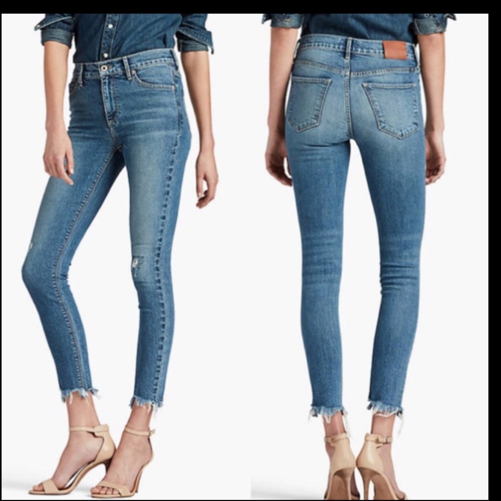 Lucky 🍀 Brand Bridggette skinny jeans raw hem